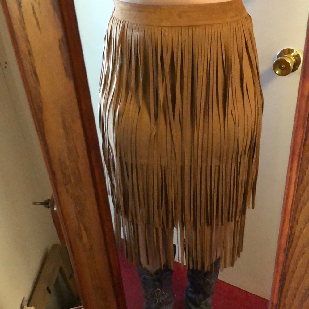 Fringe western skirt